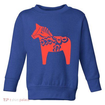 Dala Horse Gift Dalarna Swedish Sweden Sverige Gift Toddler Sweatshirt