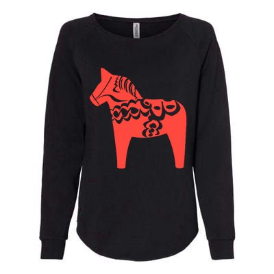 Dala Horse Gift Dalarna Swedish Sweden Sverige Gift Womens California Wash Sweatshirt