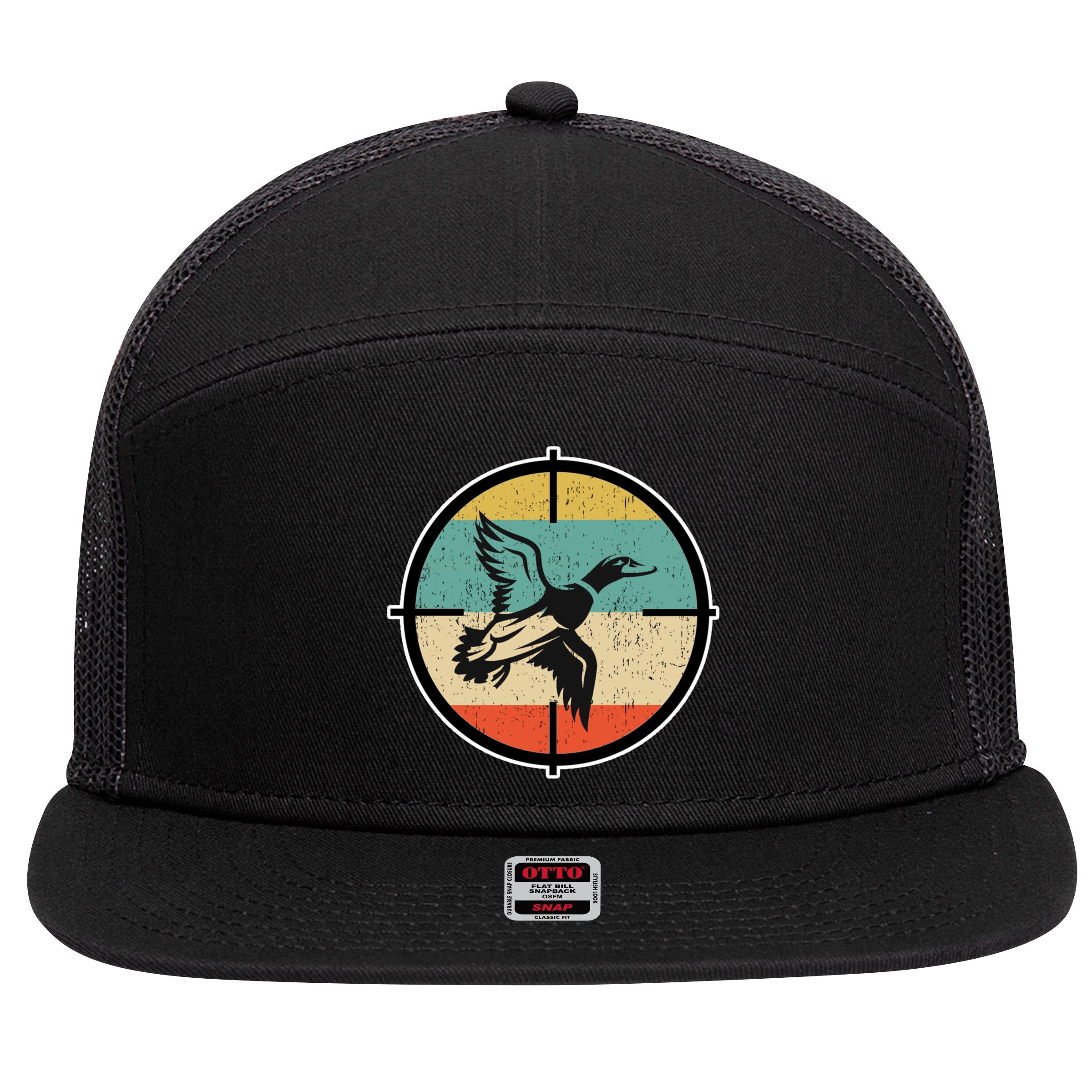 Duck Hunting Gift 7 Panel Mesh Trucker Snapback Hat