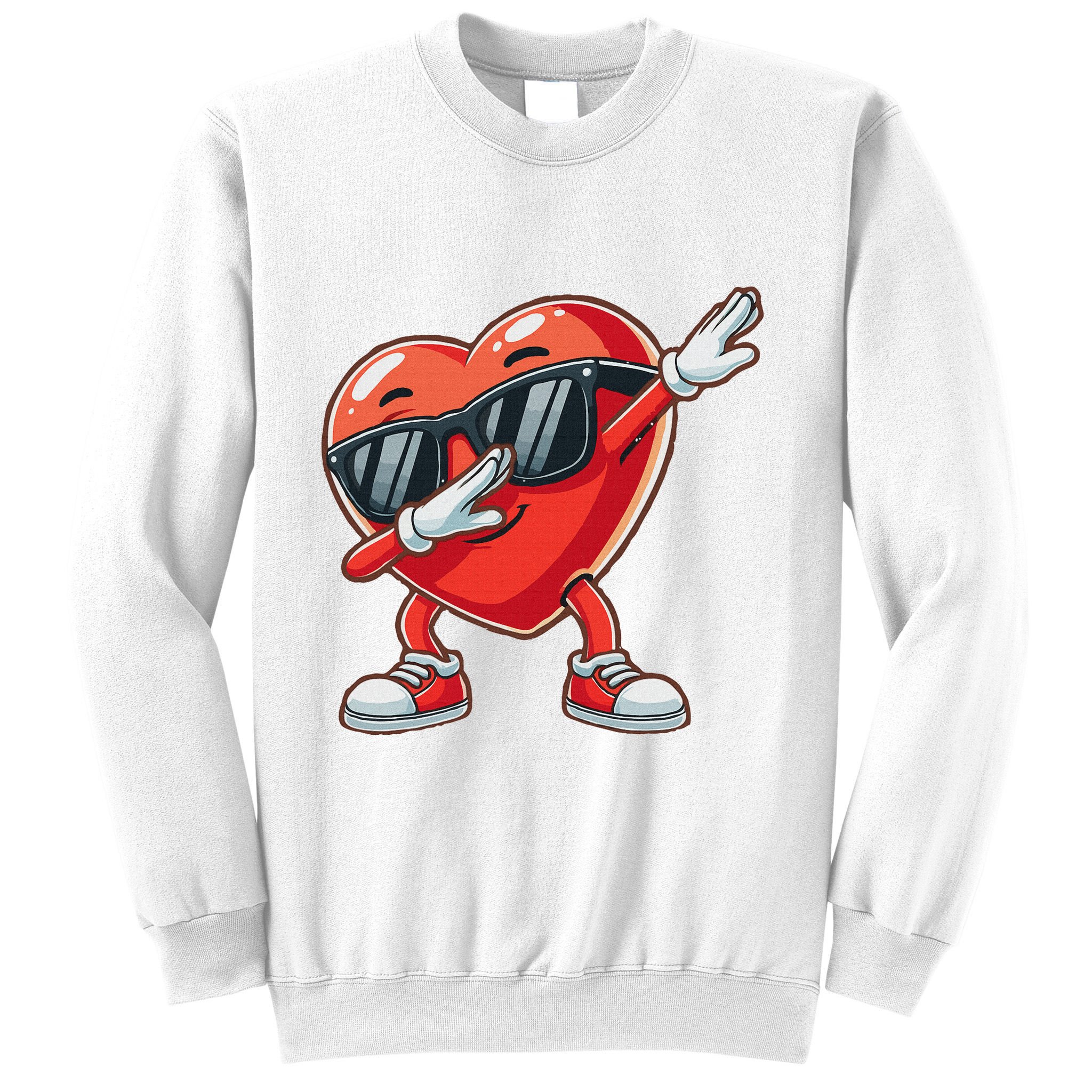 Dabbing Heart Gifts Valentines Day Sweatshirt