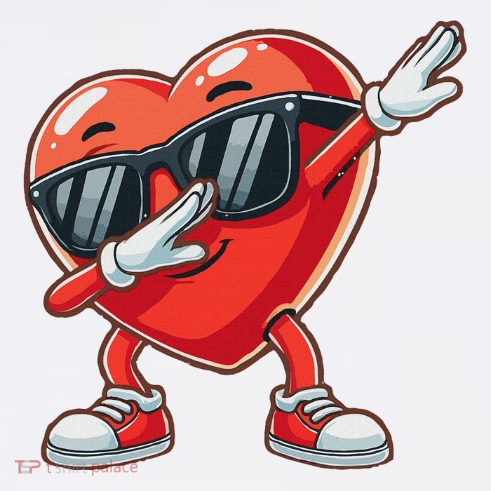 Dabbing Heart Gifts Valentines Day Tall T-Shirt