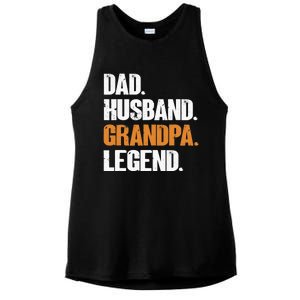 Dad Husband Grandpa Legend - Funny Grandad New Grandpa Ladies PosiCharge Tri-Blend Wicking Tank