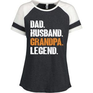 Dad Husband Grandpa Legend - Funny Grandad New Grandpa Enza Ladies Jersey Colorblock Tee