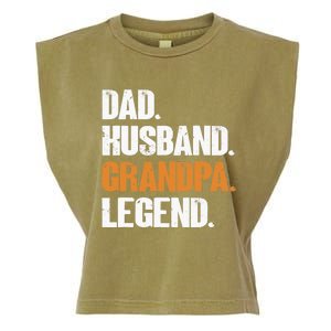 Dad Husband Grandpa Legend - Funny Grandad New Grandpa Garment-Dyed Women's Muscle Tee