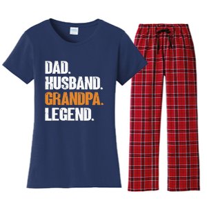 Dad Husband Grandpa Legend - Funny Grandad New Grandpa Women's Flannel Pajama Set