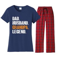 Dad Husband Grandpa Legend - Funny Grandad New Grandpa Women's Flannel Pajama Set