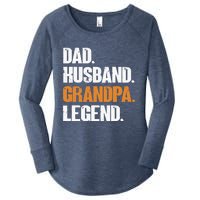 Dad Husband Grandpa Legend - Funny Grandad New Grandpa Women's Perfect Tri Tunic Long Sleeve Shirt