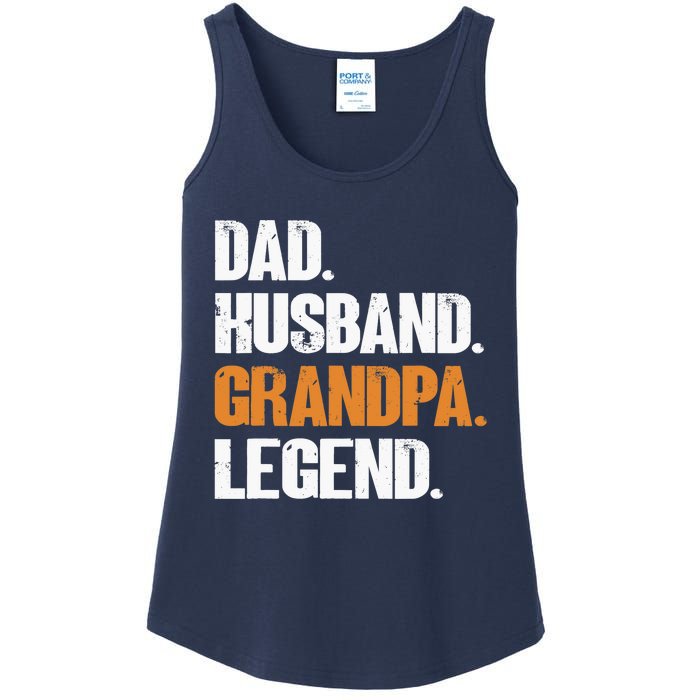 Dad Husband Grandpa Legend - Funny Grandad New Grandpa Ladies Essential Tank