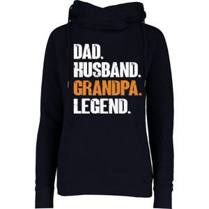 Dad Husband Grandpa Legend - Funny Grandad New Grandpa Womens Funnel Neck Pullover Hood