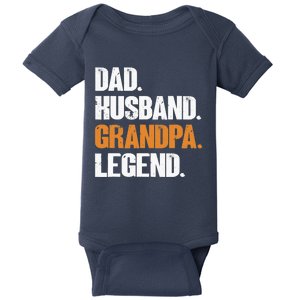 Dad Husband Grandpa Legend - Funny Grandad New Grandpa Baby Bodysuit