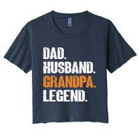 Dad Husband Grandpa Legend - Funny Grandad New Grandpa Women's Crop Top Tee