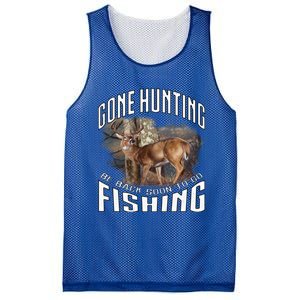 Deer Hunting Gone Hunting Be Back Soon To Go Fishing Hunter Cute Gift Mesh Reversible Basketball Jersey Tank