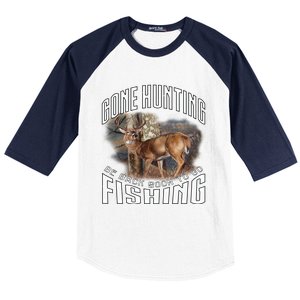 Deer Hunting Gone Hunting Be Back Soon To Go Fishing Hunter Cute Gift Baseball Sleeve Shirt