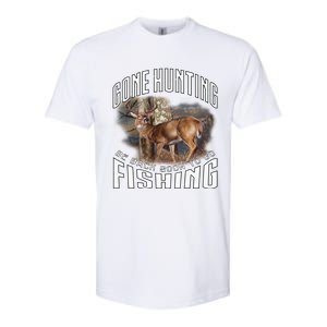 Deer Hunting Gone Hunting Be Back Soon To Go Fishing Hunter Cute Gift Softstyle CVC T-Shirt