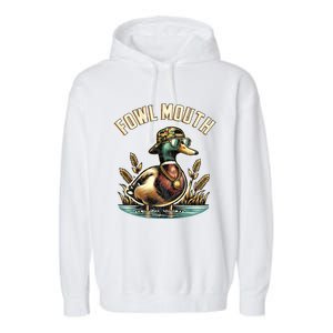 Duck Hunting Goose Hunt Funny Duck Hunter Cool Gift Fowl Mouth Cute Gift Garment-Dyed Fleece Hoodie