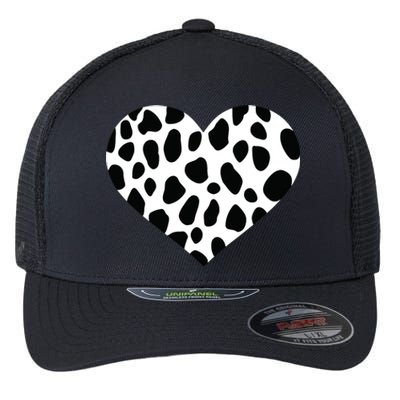 Dalmatian Heart Gift Flexfit Unipanel Trucker Cap