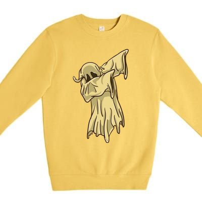 Dabbing Halloween Ghost Funny Gift Premium Crewneck Sweatshirt