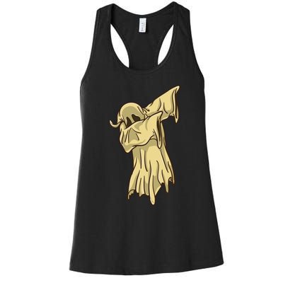 Dabbing Halloween Ghost Funny Gift Women's Racerback Tank