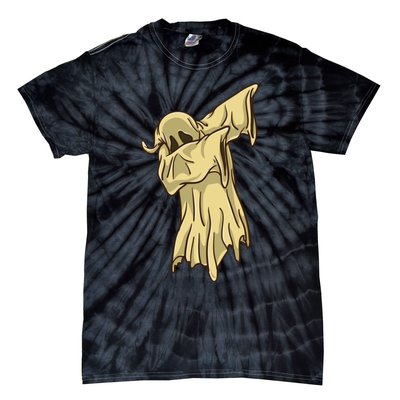 Dabbing Halloween Ghost Funny Gift Tie-Dye T-Shirt