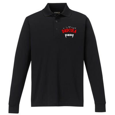 Dadcula Halloween Gift Performance Long Sleeve Polo