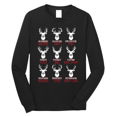 Deer Hunting Gift Hunter Of All Santas Reindeer Long Sleeve Shirt