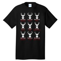 Deer Hunting Gift Hunter Of All Santas Reindeer Tall T-Shirt