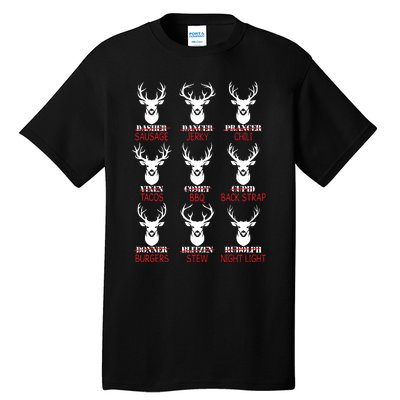 Deer Hunting Gift Hunter Of All Santas Reindeer Tall T-Shirt