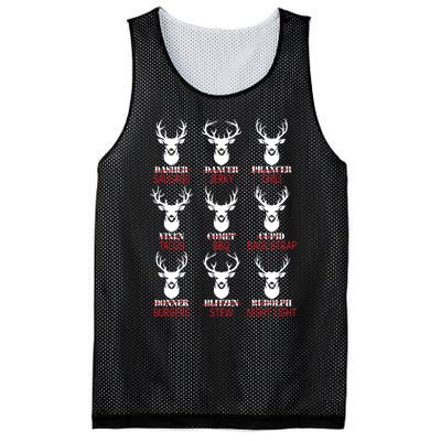 Deer Hunting Gift Hunter Of All Santas Reindeer Mesh Reversible Basketball Jersey Tank