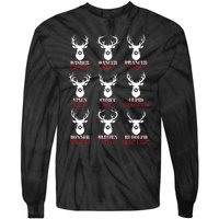 Deer Hunting Gift Hunter Of All Santas Reindeer Tie-Dye Long Sleeve Shirt