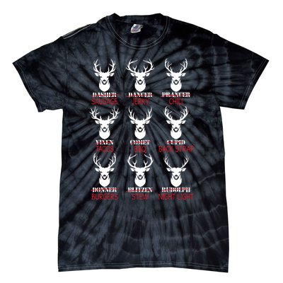 Deer Hunting Gift Hunter Of All Santas Reindeer Tie-Dye T-Shirt