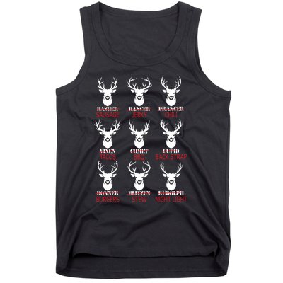 Deer Hunting Gift Hunter Of All Santas Reindeer Tank Top