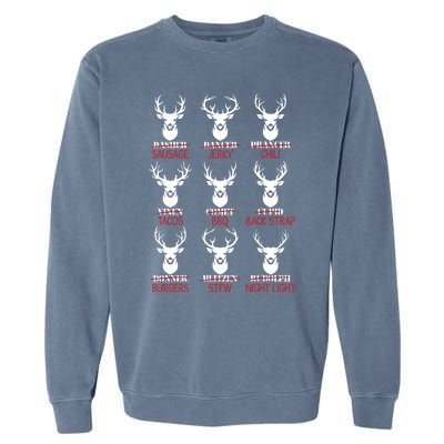 Deer Hunting Gift Hunter Of All Santas Reindeer Garment-Dyed Sweatshirt