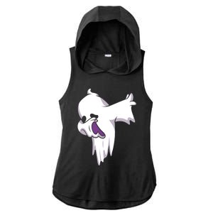 Dabbing Halloween Ghost Halloween Trick Or Treat Cute Gift Ladies PosiCharge Tri-Blend Wicking Draft Hoodie Tank