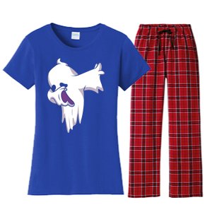 Dabbing Halloween Ghost Halloween Trick Or Treat Cute Gift Women's Flannel Pajama Set