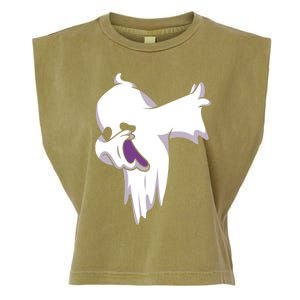 Dabbing Halloween Ghost Halloween Trick Or Treat Cute Gift Garment-Dyed Women's Muscle Tee