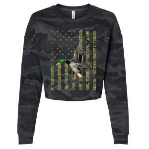 Duck Hunting Goose Hunt Duck Hunter Cropped Pullover Crew