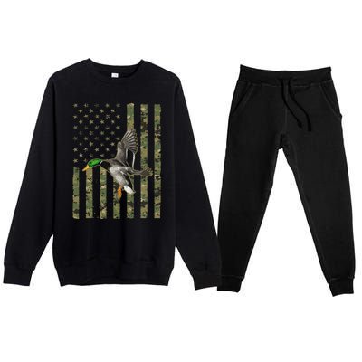 Duck Hunting Goose Hunt Duck Hunter Premium Crewneck Sweatsuit Set