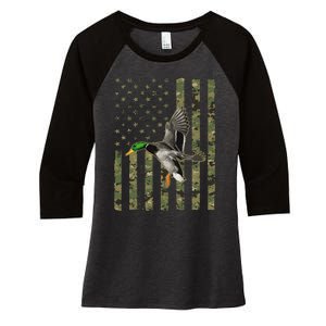 Duck Hunting Goose Hunt Duck Hunter Women's Tri-Blend 3/4-Sleeve Raglan Shirt