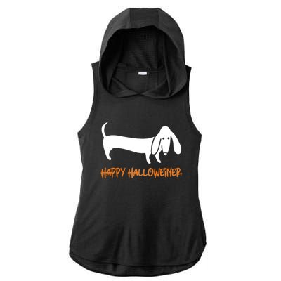 Dachshund Happy Halloweiner Funny Halloween Dogs Lover Funny Gift Funny Gift Ladies PosiCharge Tri-Blend Wicking Draft Hoodie Tank