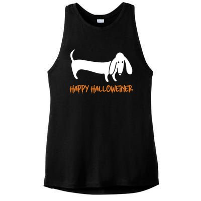 Dachshund Happy Halloweiner Funny Halloween Dogs Lover Funny Gift Funny Gift Ladies PosiCharge Tri-Blend Wicking Tank