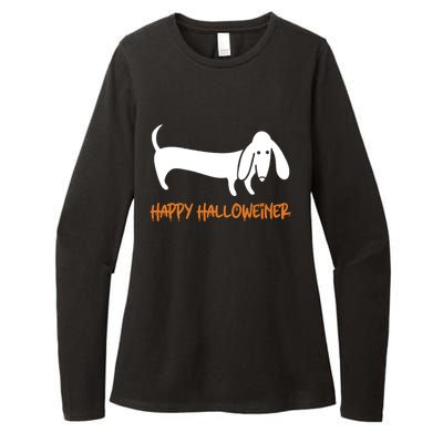 Dachshund Happy Halloweiner Funny Halloween Dogs Lover Funny Gift Funny Gift Womens CVC Long Sleeve Shirt