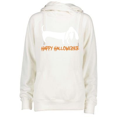 Dachshund Happy Halloweiner Funny Halloween Dogs Lover Funny Gift Funny Gift Womens Funnel Neck Pullover Hood