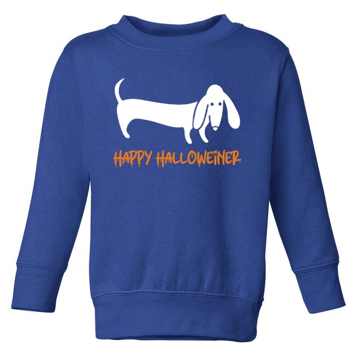 Dachshund Happy Halloweiner Funny Halloween Dogs Lover Funny Gift Funny Gift Toddler Sweatshirt