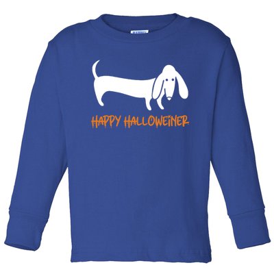 Dachshund Happy Halloweiner Funny Halloween Dogs Lover Funny Gift Funny Gift Toddler Long Sleeve Shirt