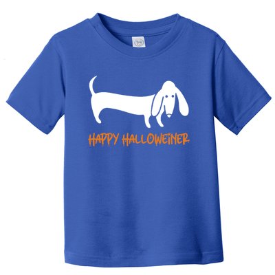 Dachshund Happy Halloweiner Funny Halloween Dogs Lover Funny Gift Funny Gift Toddler T-Shirt