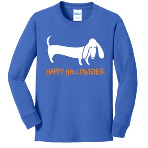 Dachshund Happy Halloweiner Funny Halloween Dogs Lover Funny Gift Funny Gift Kids Long Sleeve Shirt