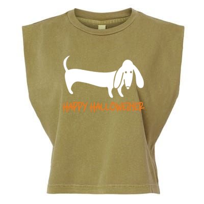 Dachshund Happy Halloweiner Funny Halloween Dogs Lover Funny Gift Funny Gift Garment-Dyed Women's Muscle Tee