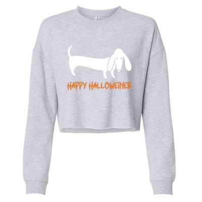 Dachshund Happy Halloweiner Funny Halloween Dogs Lover Funny Gift Funny Gift Cropped Pullover Crew