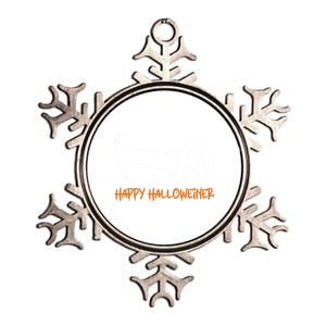 Dachshund Happy Halloweiner Funny Halloween Dogs Lover Funny Gift Funny Gift Metallic Star Ornament