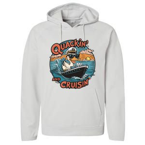 Duck Hunting Hiding Cruise Duck Hunter Performance Fleece Hoodie